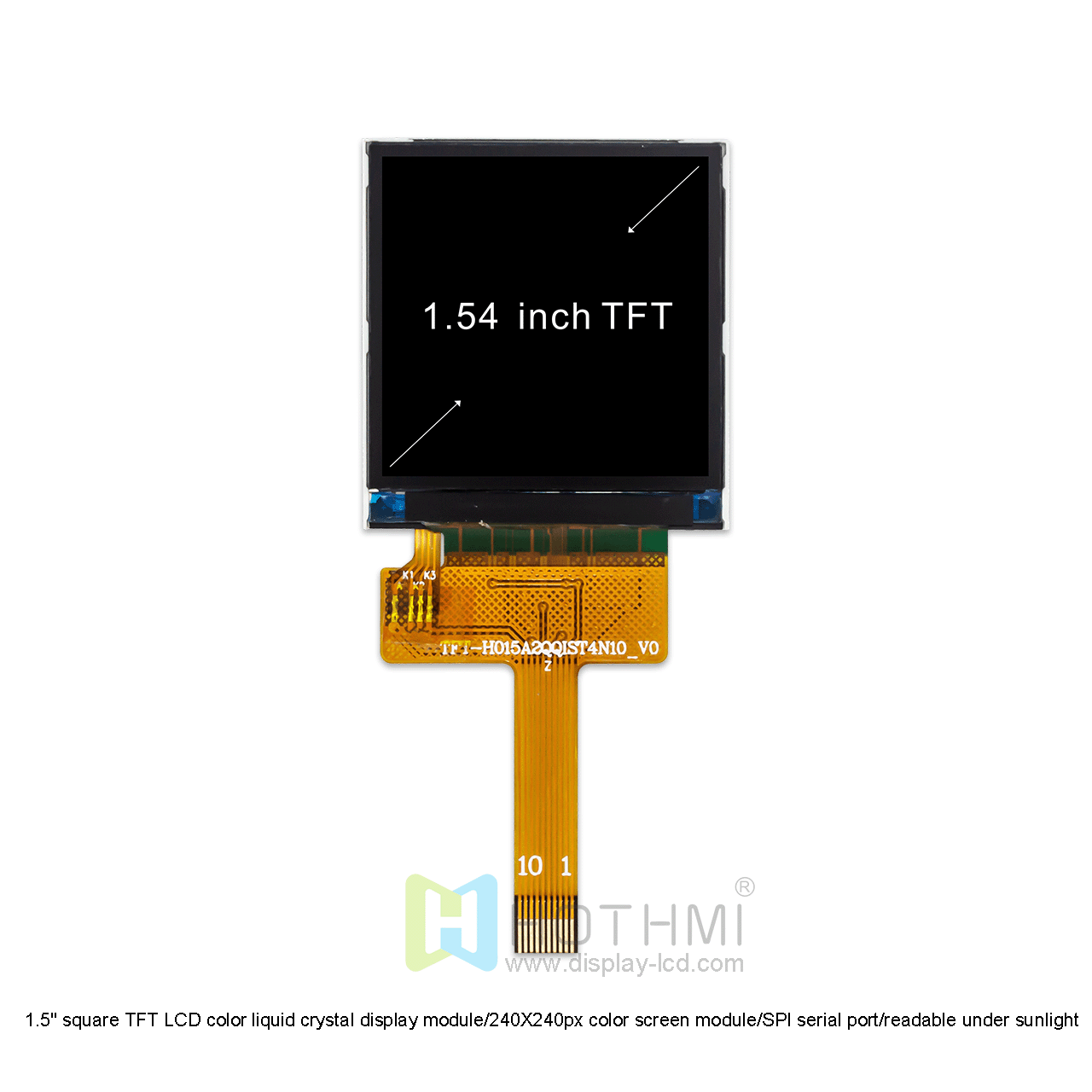 1.54-inch TFT LCD Display Module HMIUART Interface