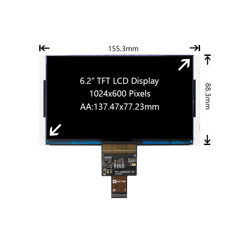 Features of 6.2 Inch TFT LCD Display