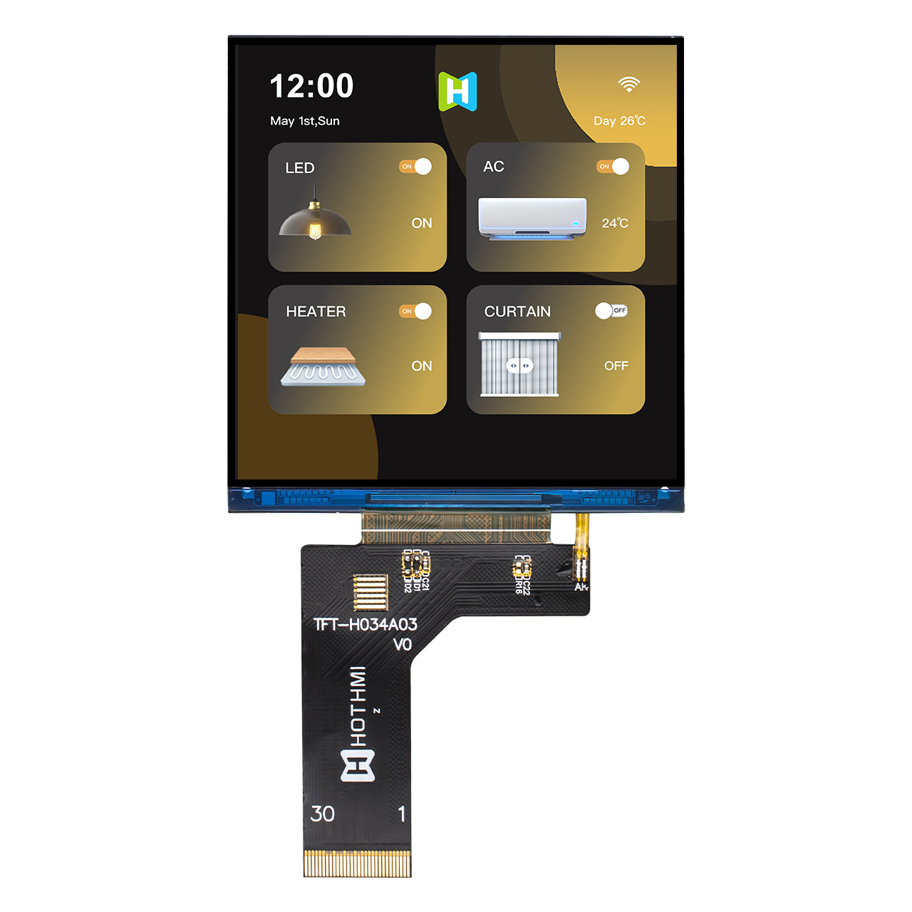 Custom Square TFT Display
