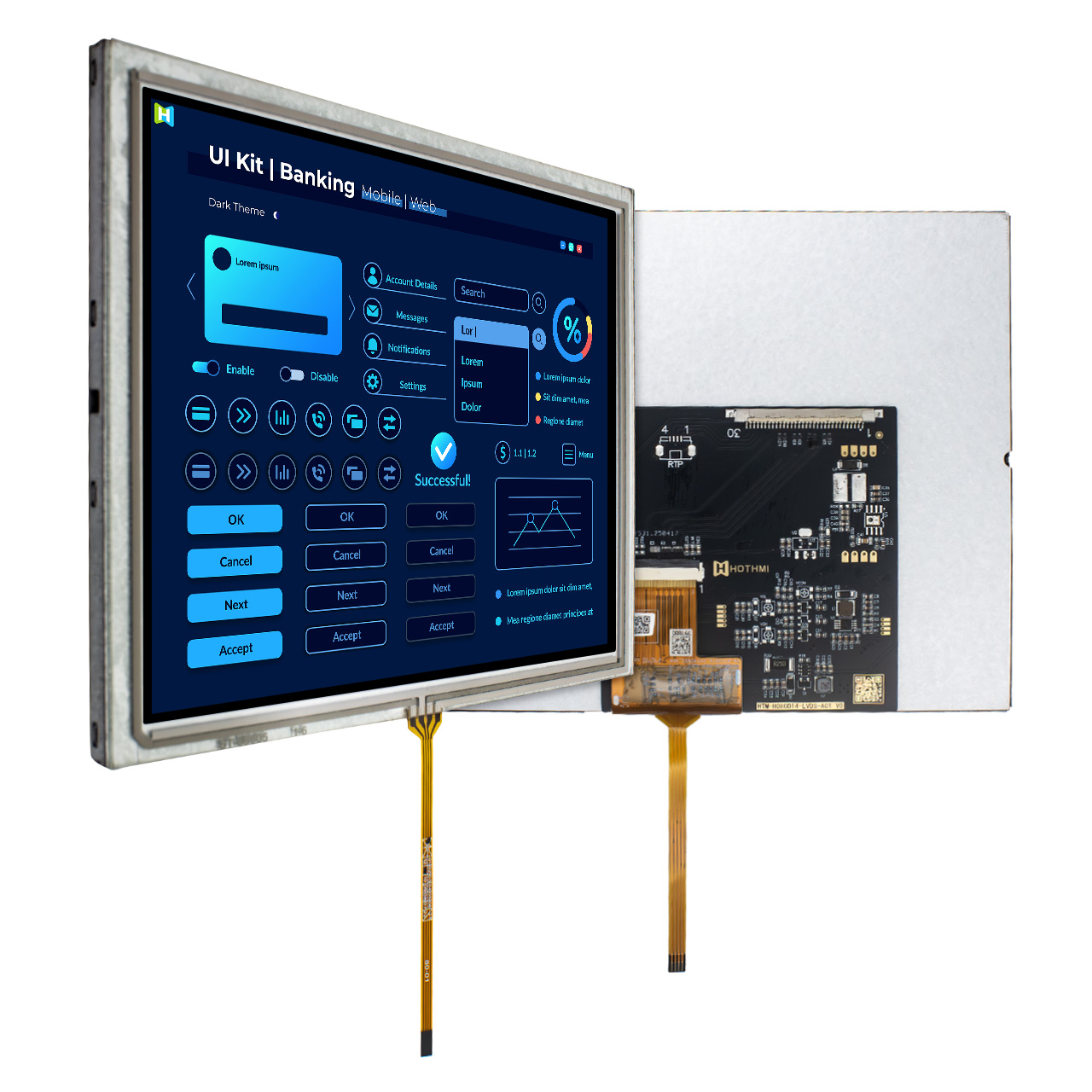 Custom TFT LCD Display Solutions from HOTDISPLAY